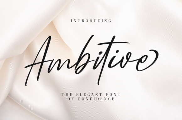 Ambitive Script Font Review for Brand Designers