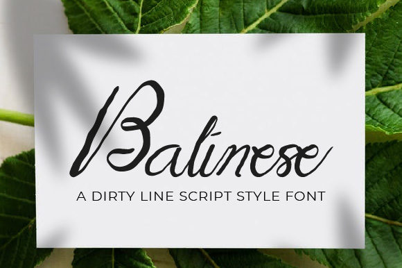 Balinese Font: Elegant Script for Designers