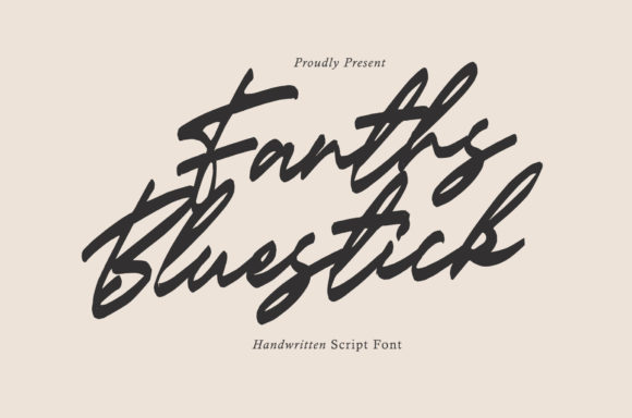 Fanths Bluestick: A Classy Script Font for Makers