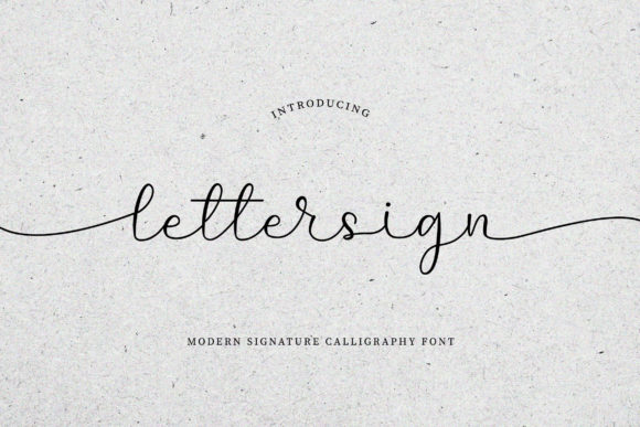Lettersign Font for Elegant Handmade Designs