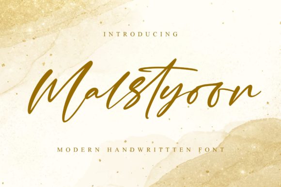 Malstyoor: A Modern Script Typeface for Web Design