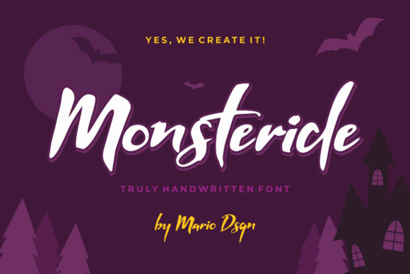 Monsteride: A Balanced Script Font for Editorial Design