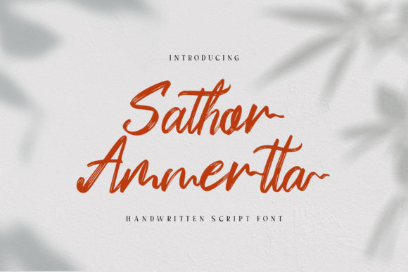 Sathor Ammertta Brush Font for Crafters
