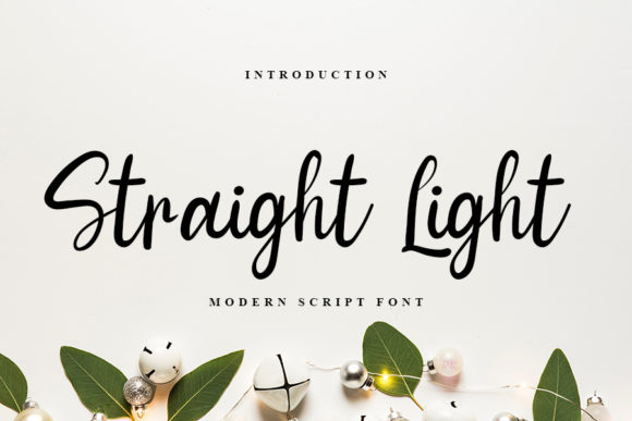 Straight Light Font for Modern Web Design