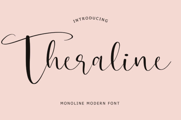Theraline: An Elegant Script Font for Modern Editorial Design