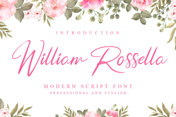 William Rossella: A Delicate Script Font for Editorial Design